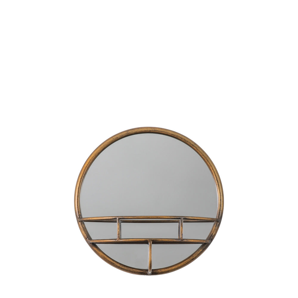 Lichtenstein Round Mirror Bronze