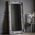 Lampedusa Carved Leaner Mirror Silver