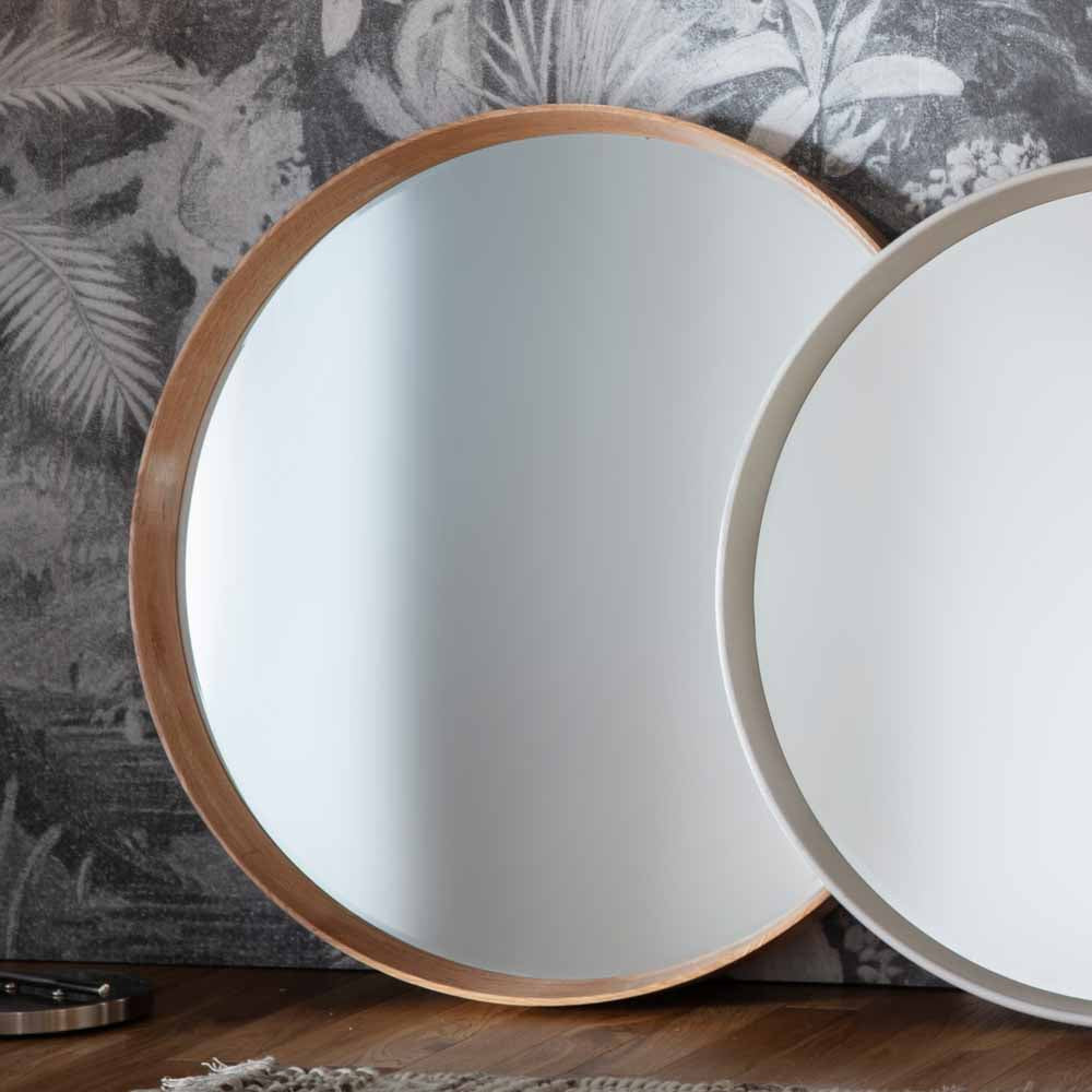Tatsuno Round Mirror Oak