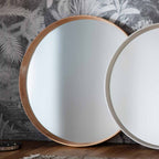 Tatsuno Round Mirror Oak