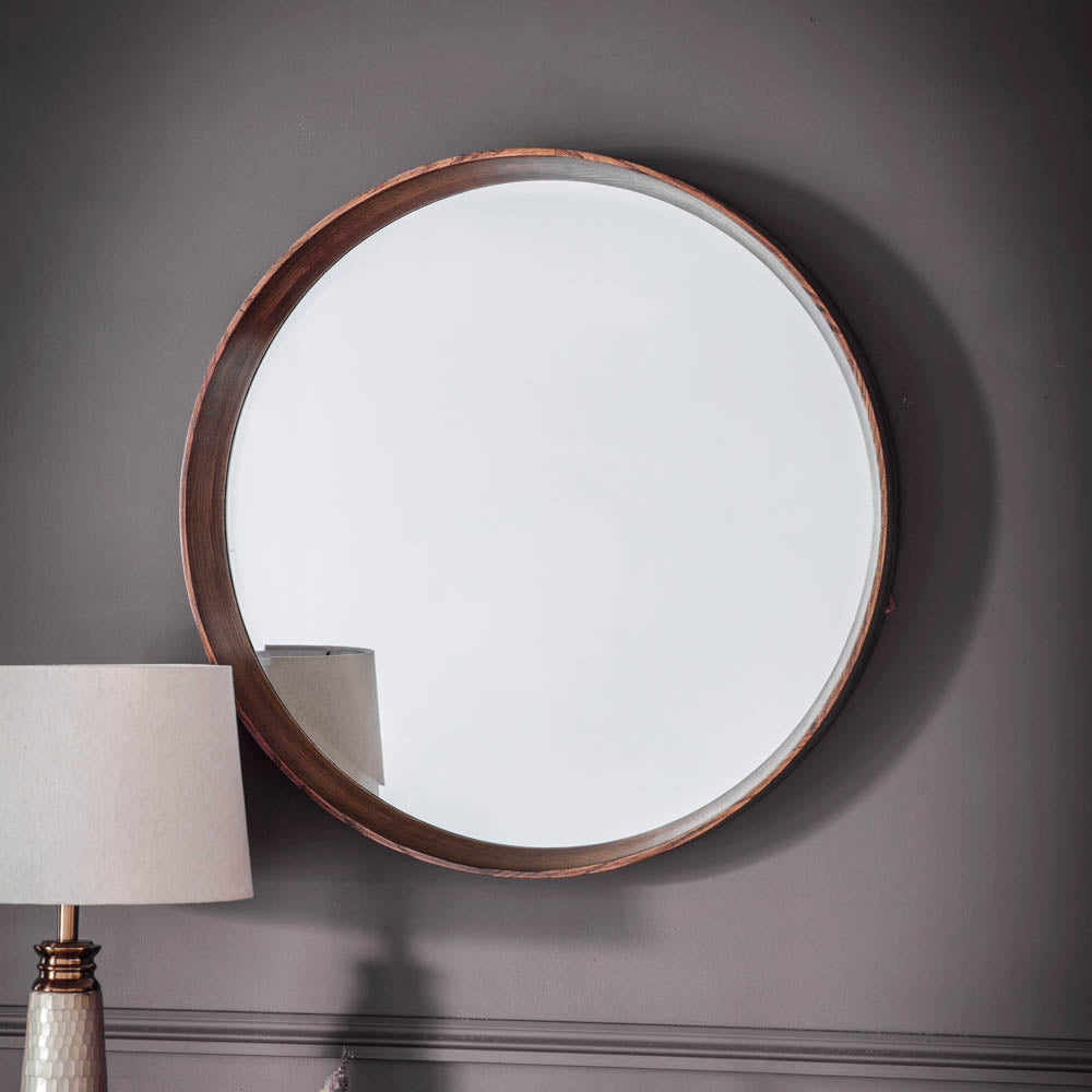 Tatsuno Round Mirror Walnut