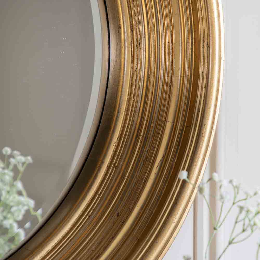 Charlie Round Mirror Gold