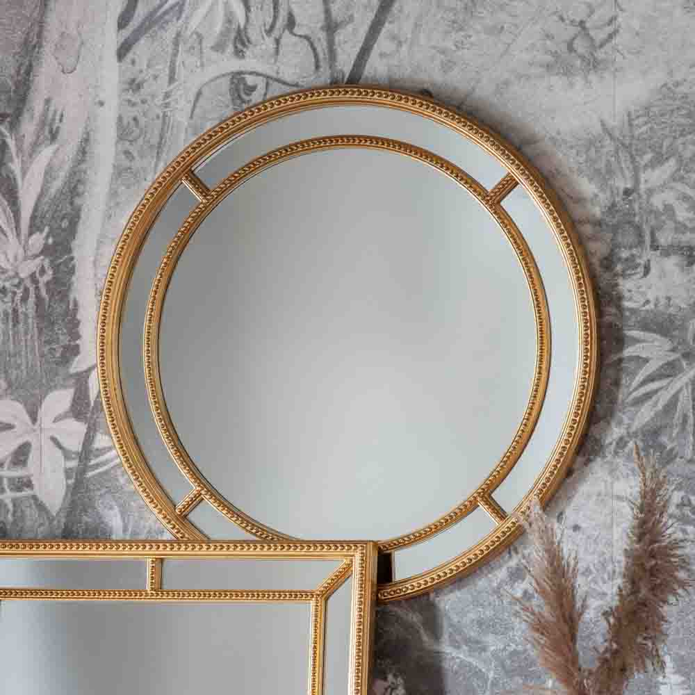 Franco Round Mirror Gold