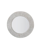 Furna Round Mirror Distressed Cream