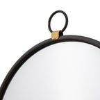 Cloud Black Round Mirror