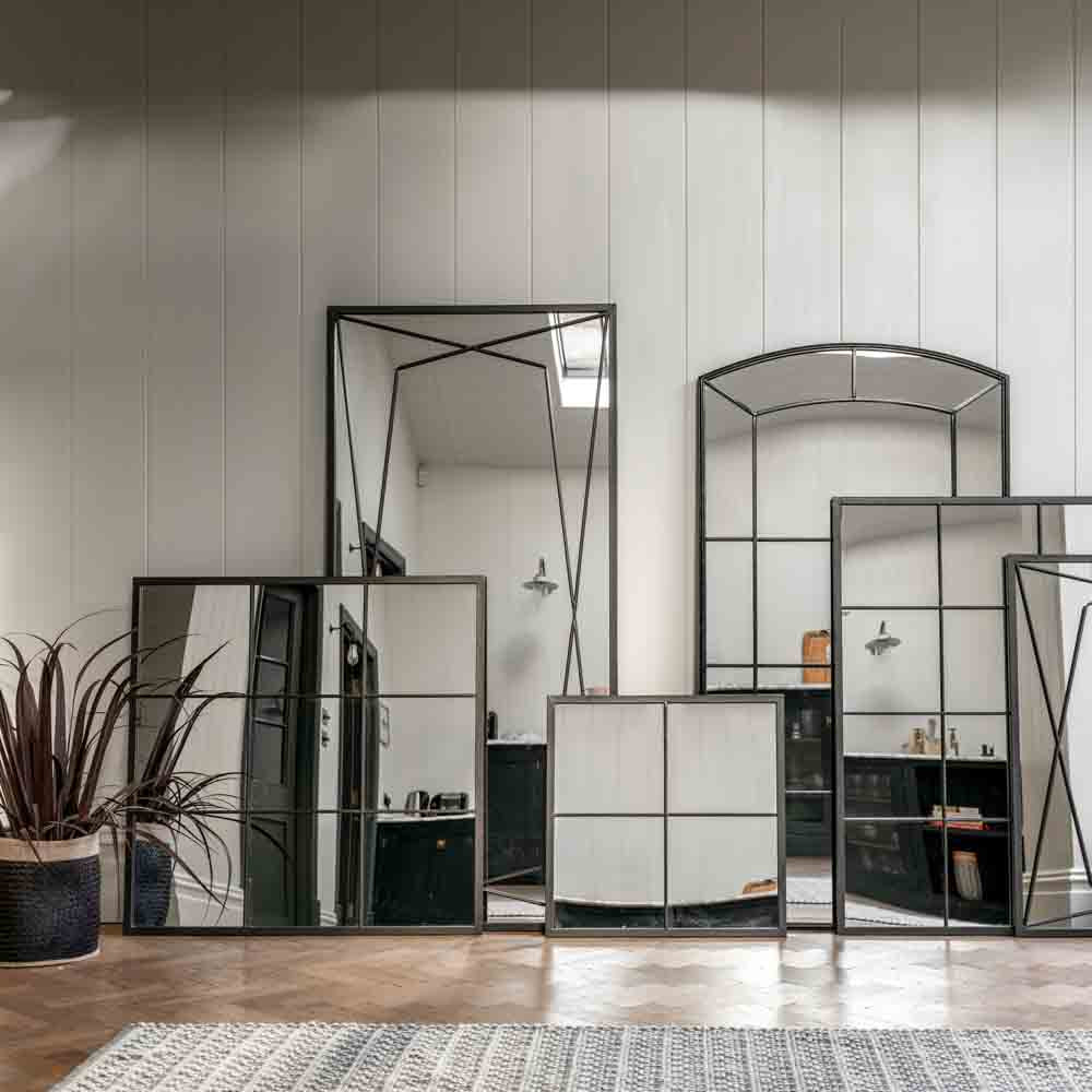 Oaksey Mirror Black Large