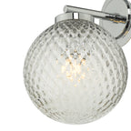 Wayne Bathroom Wall Light Polished Chrome Glass IP44<br>Polished Chrome