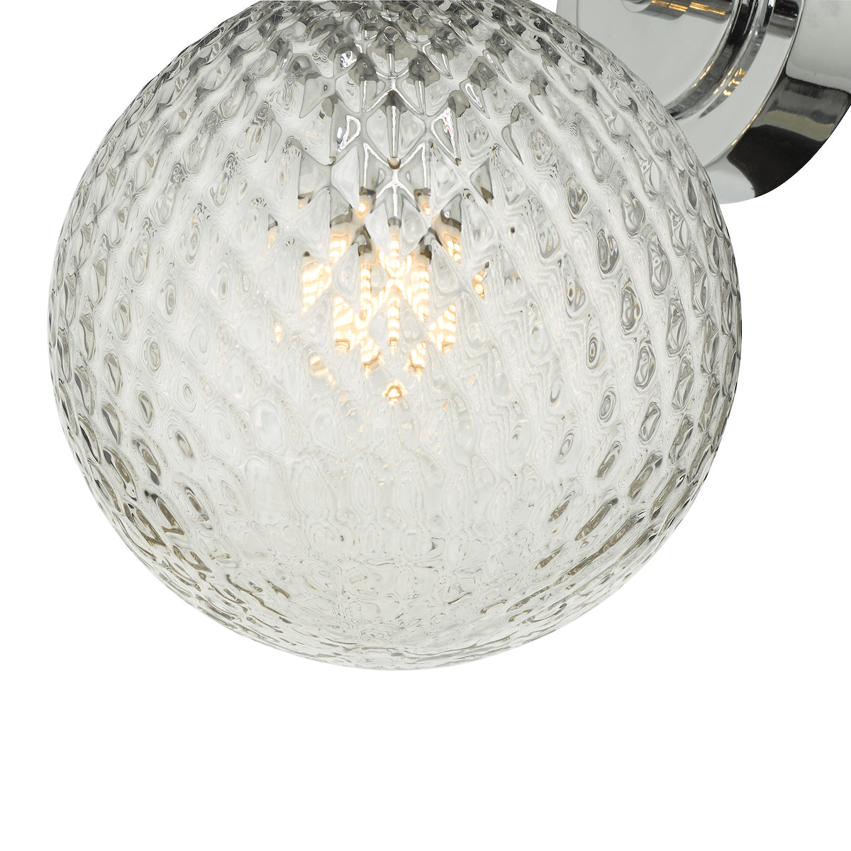 Wayne Bathroom Wall Light Polished Chrome Glass IP44<br>Polished Chrome