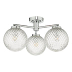 Wayne Bathroom 3 Light Semi Flush Polished Chrome Glass IP44<br>Polished Chrome