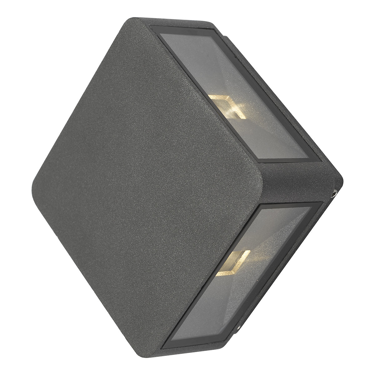 Weiss Outdoor 4 Light Wall Light Square Matt Grey Glass IP65 LED<br>Matt Grey