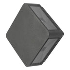 Weiss Outdoor 4 Light Wall Light Square Matt Grey Glass IP65 LED<br>Matt Grey