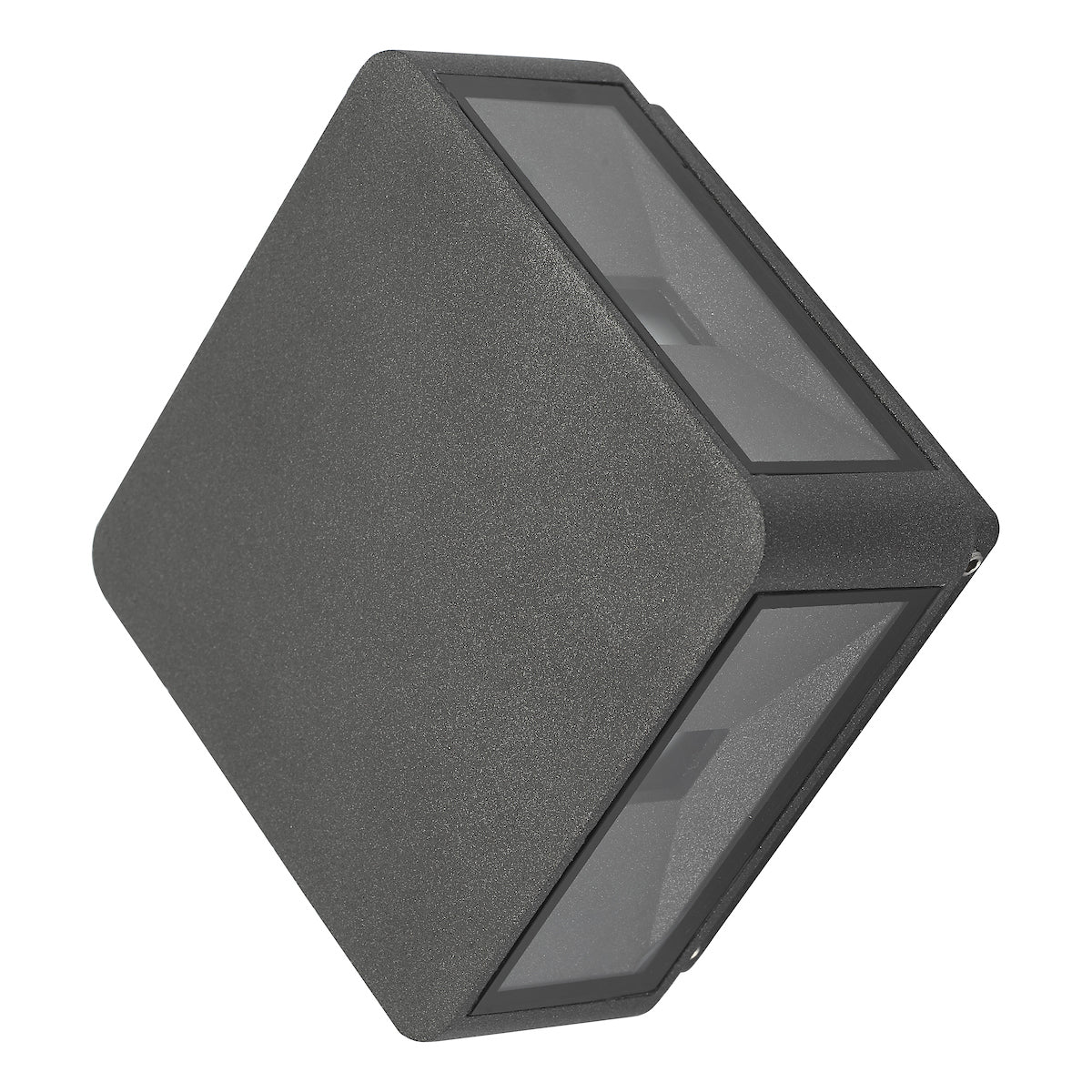 Weiss Outdoor 4 Light Wall Light Square Matt Grey Glass IP65 LED<br>Matt Grey