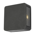 Weiss Outdoor 4 Light Wall Light Square Matt Grey Glass IP65 LED<br>Matt Grey