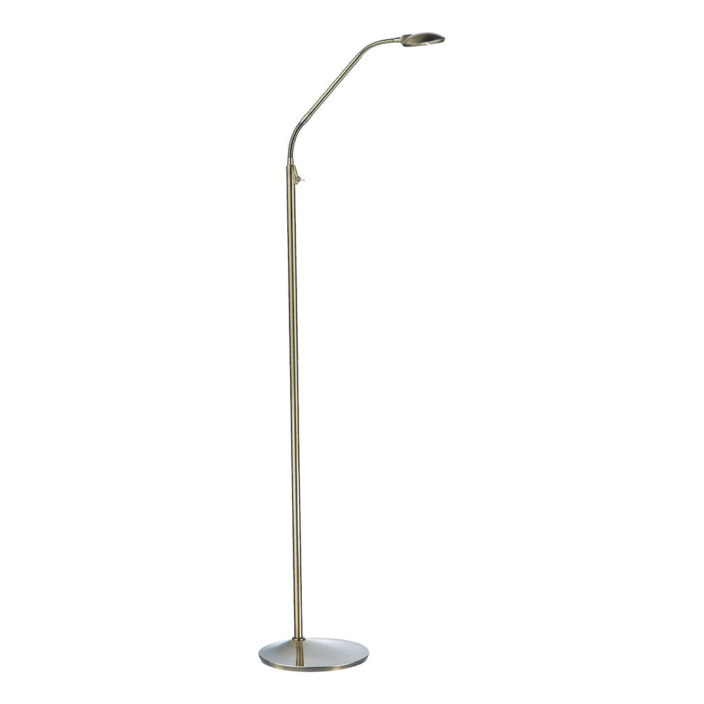Wellington Task Floor Lamp Antique Brass LED<br>Antique Brass