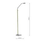 Wellington Task Floor Lamp Antique Brass LED<br>Antique Brass