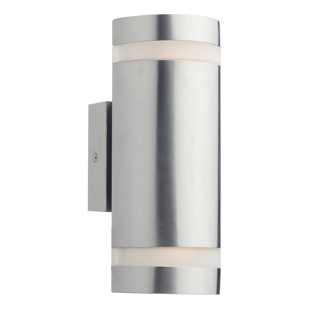 Wessex Outdoor 2 Light Wall Light Stainless Steel LED IP44<br>Polished Stainless Steel