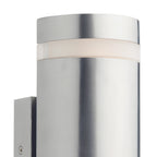 Wessex Outdoor 2 Light Wall Light Stainless Steel LED IP44<br>Polished Stainless Steel