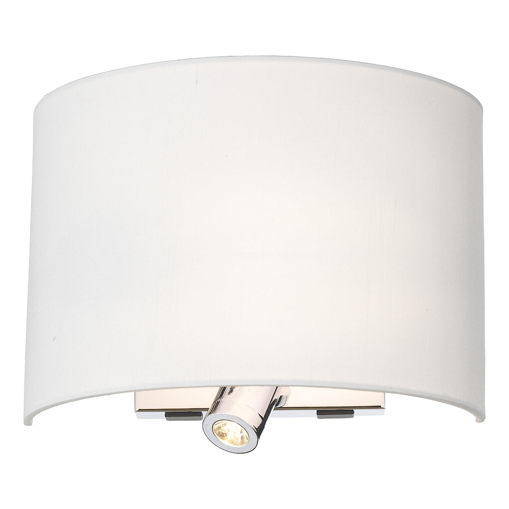 Zala White Linen Tapered Drum Shade 20cm<br>White