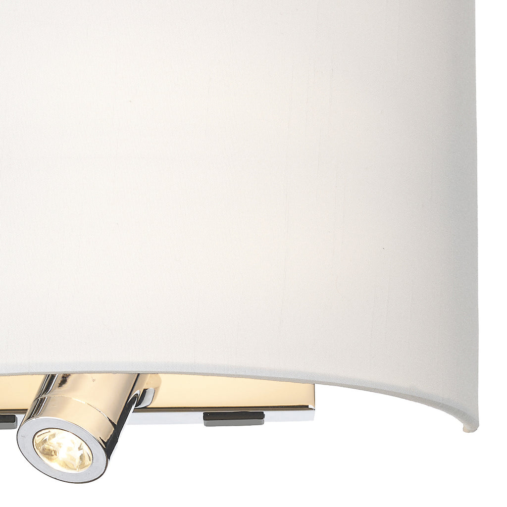 Zala White Linen Tapered Drum Shade 20cm<br>White