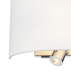 Zala White Linen Tapered Drum Shade 20cm<br>White