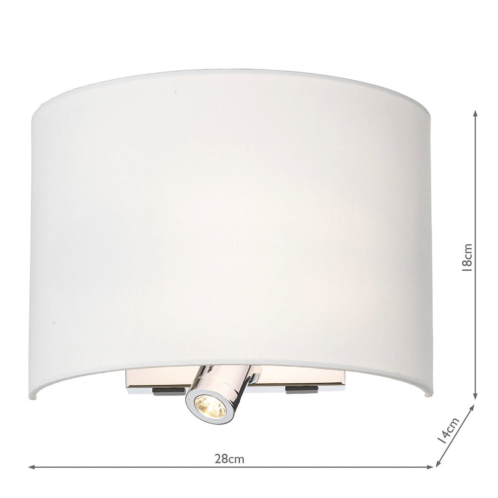 Zala White Linen Tapered Drum Shade 20cm<br>White