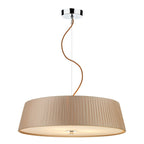 Wheel 3 Light Pendant Taupe Frosted Glass<br>Taupe