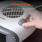 Warmlite WL44004 2kW Portable Flat Fan Heater - White