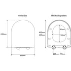 Croydex Eyre Soft Close Toilet Seat - White
