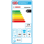 Bosch Series 8 WQB246C9GB 9kg Heat Pump Tumble Dryer - White
