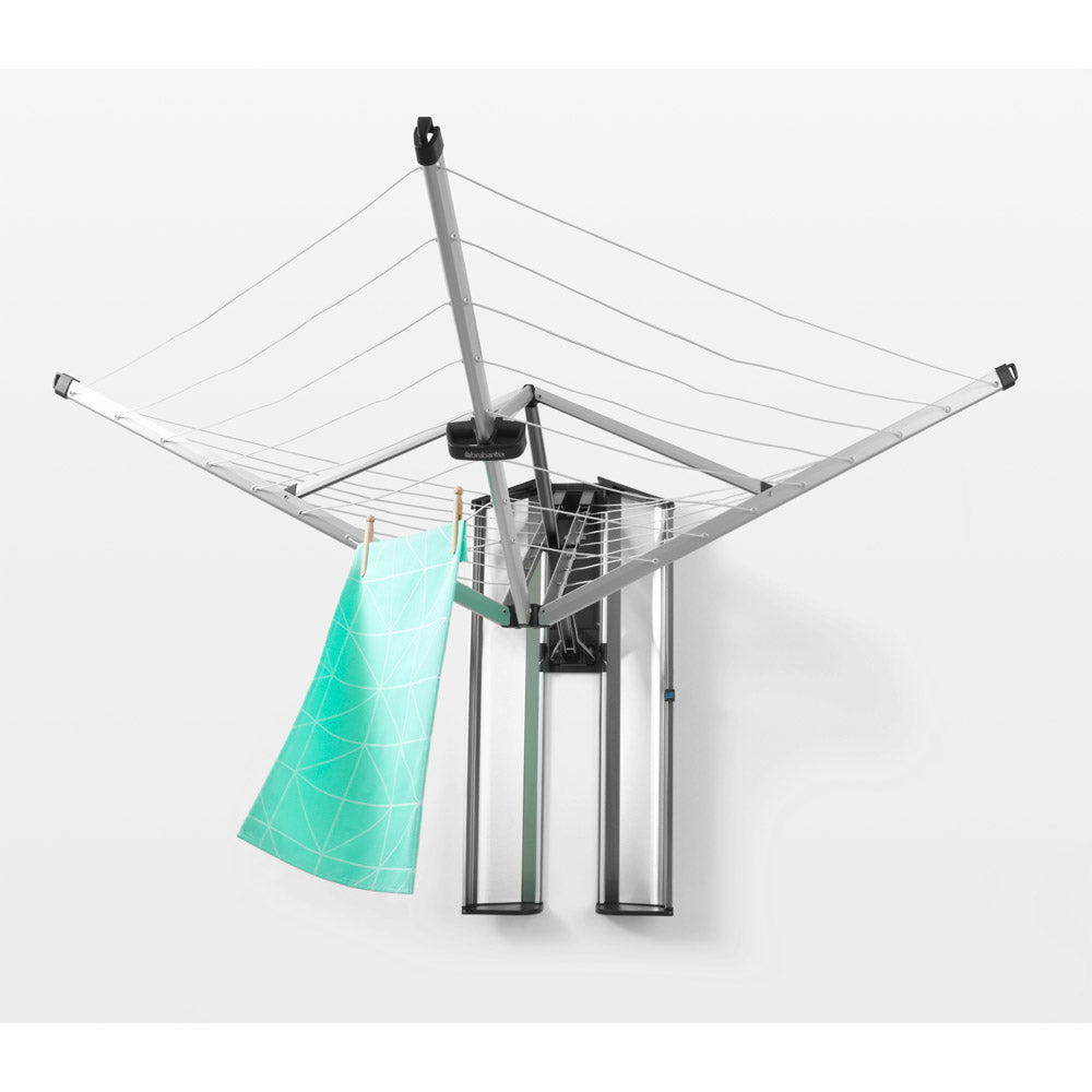 Brabantia WallFix Wall Mounted Dryer 24m Steel (With Protective Storage Box)