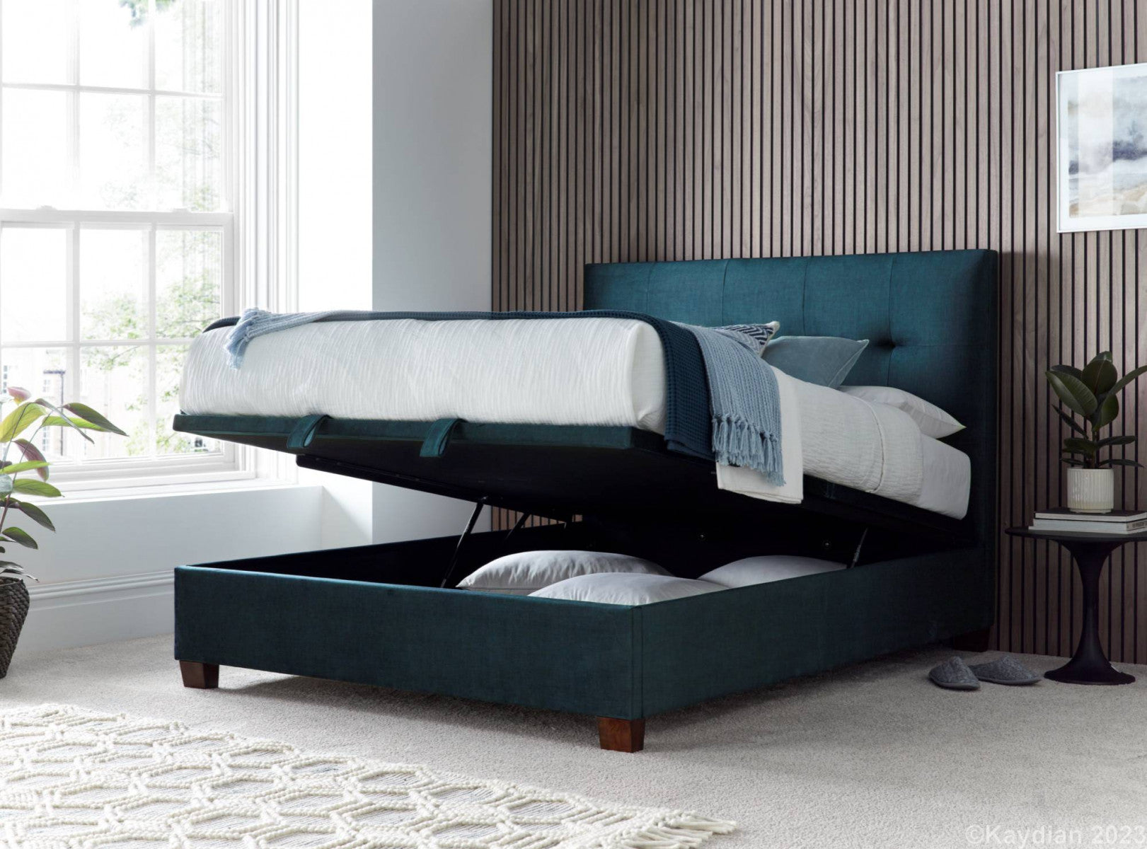 Waterford Ottoman in Vogue Blue - King Size 5'0