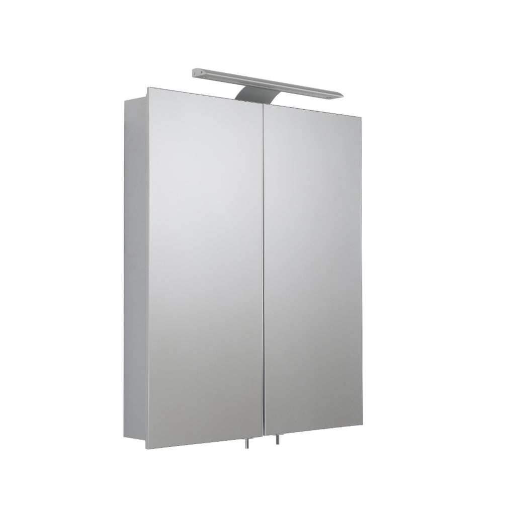 Croydex Sudbury Double Door Illuminated Mirror Cabinet - Silver