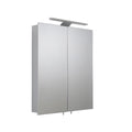 Croydex Sudbury Double Door Illuminated Mirror Cabinet - Silver