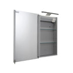Croydex Midison Single Door Illuminated Mirror Cabinet - Silver