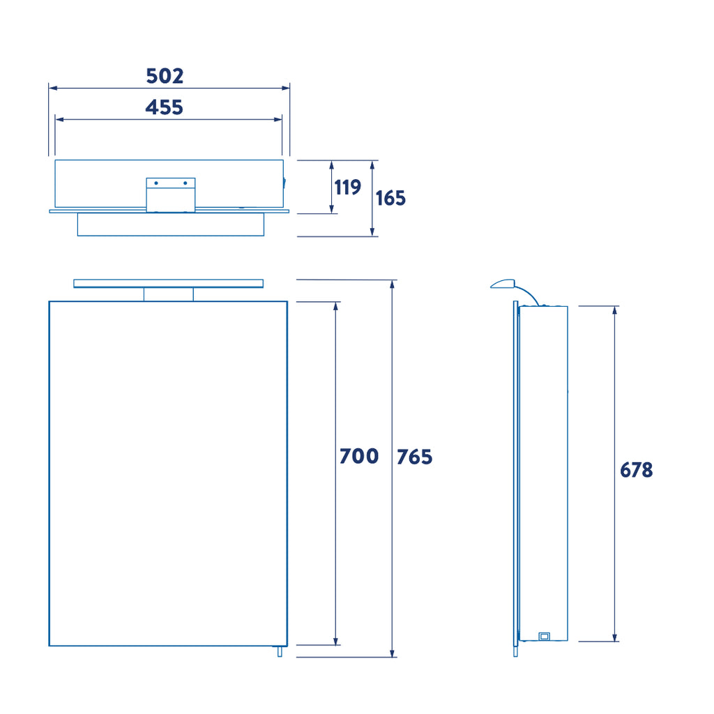 Croydex Midison Single Door Illuminated Mirror Cabinet - Silver