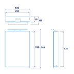 Croydex Midison Single Door Illuminated Mirror Cabinet - Silver