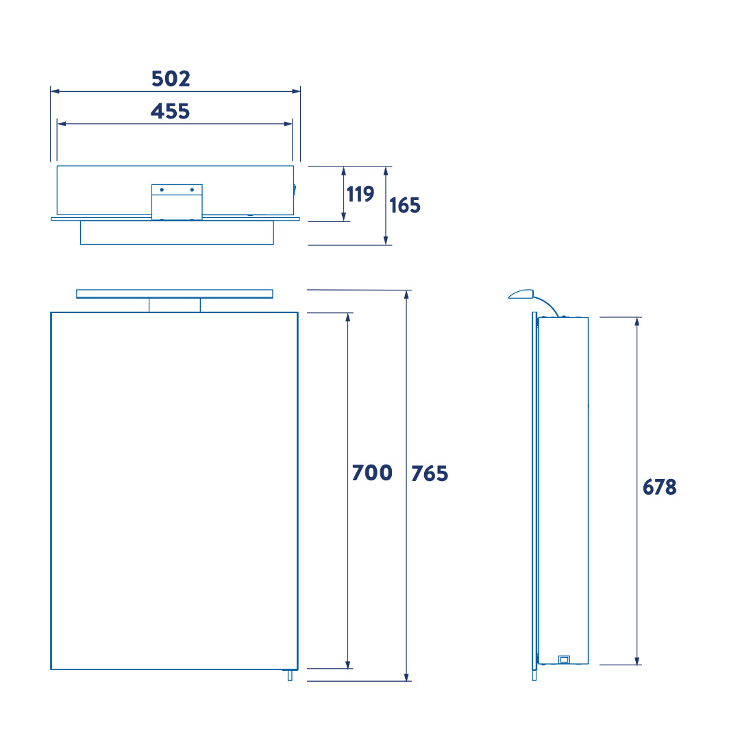 Croydex Midison Single Door Illuminated Mirror Cabinet - Silver