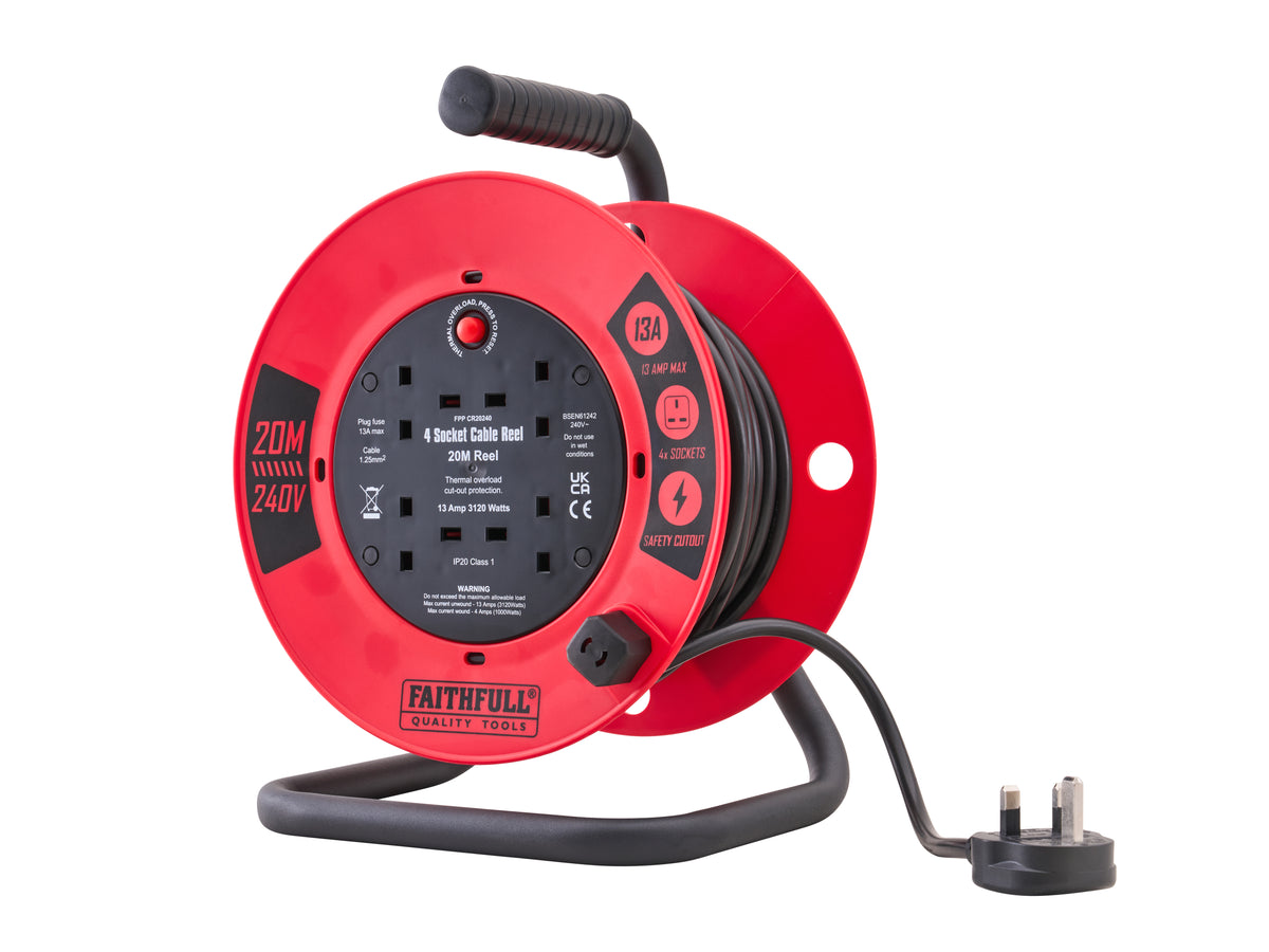 Faithfull 20m Cable Reel