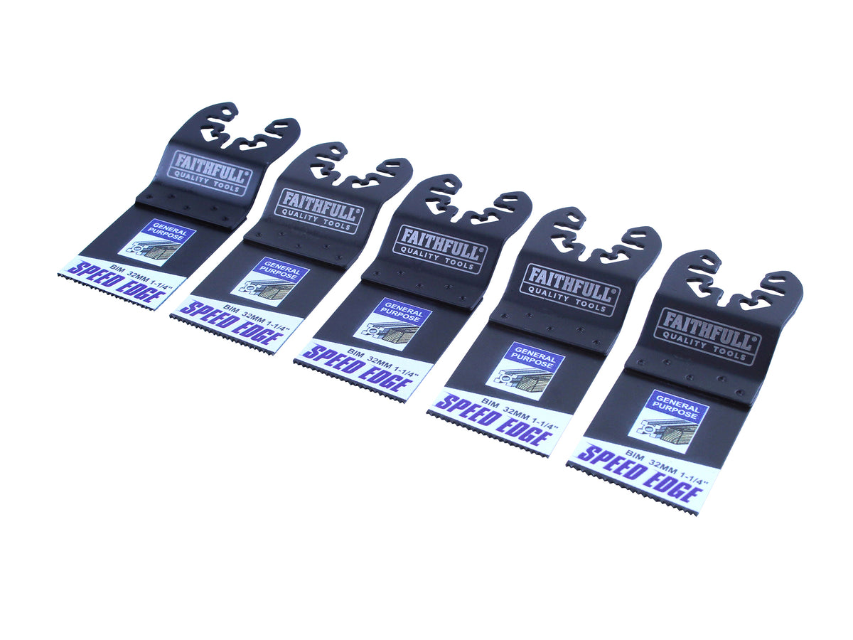 Faithfull 32mm Multi-Tool Speed Edge Blade (5 Pack)