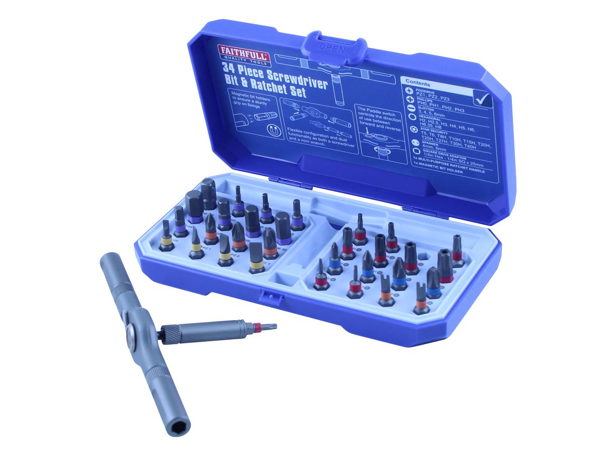 Faithfull Multi-Palm Ratchet Driver Set