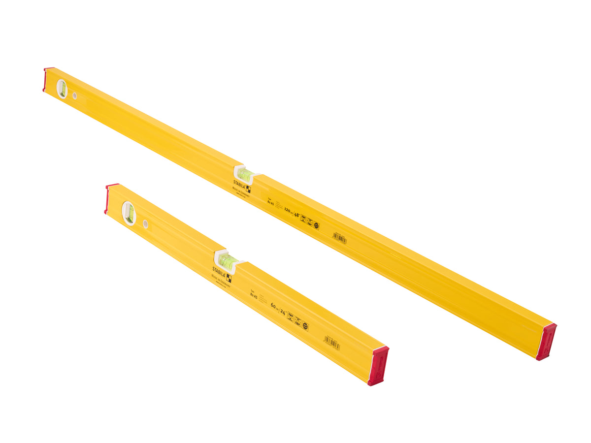 Stabila 60 & 120cm (2 & 4ft) 80AS Level Twin Pack