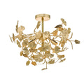 Yadira 4 Light Semi Flush Gold Leaf<br>Gold Leaf