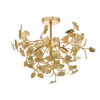 Yadira 4 Light Semi Flush Gold Leaf<br>Gold Leaf