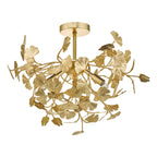Yadira 4 Light Semi Flush Gold Leaf<br>Gold Leaf