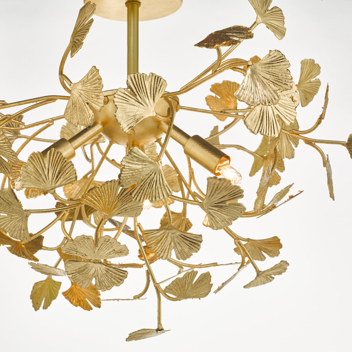Yadira 4 Light Semi Flush Gold Leaf<br>Gold Leaf
