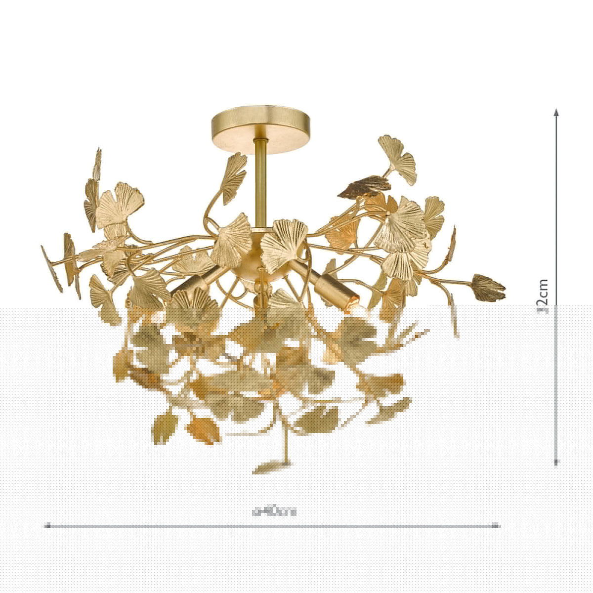 Yadira 4 Light Semi Flush Gold Leaf<br>Gold Leaf