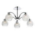 Yasmin 5 Light Semi Flush Polished Chrome<br>Polished Chrome