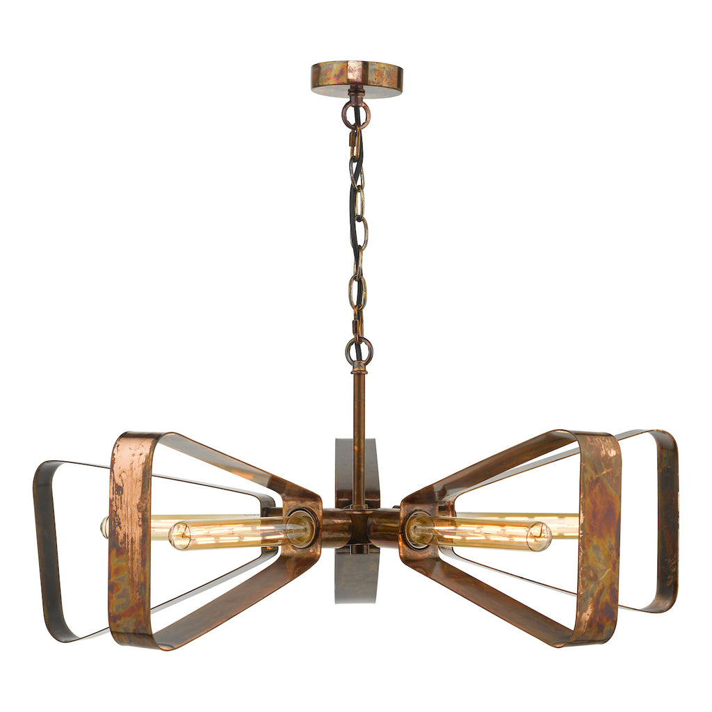 Yavanna Industrial 5 Light Pendant Oiled Copper<br>Mottled Copper