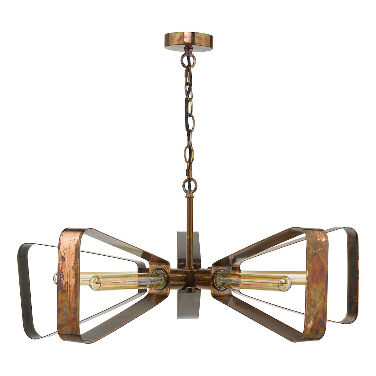 Yavanna Industrial 5 Light Pendant Oiled Copper<br>Mottled Copper