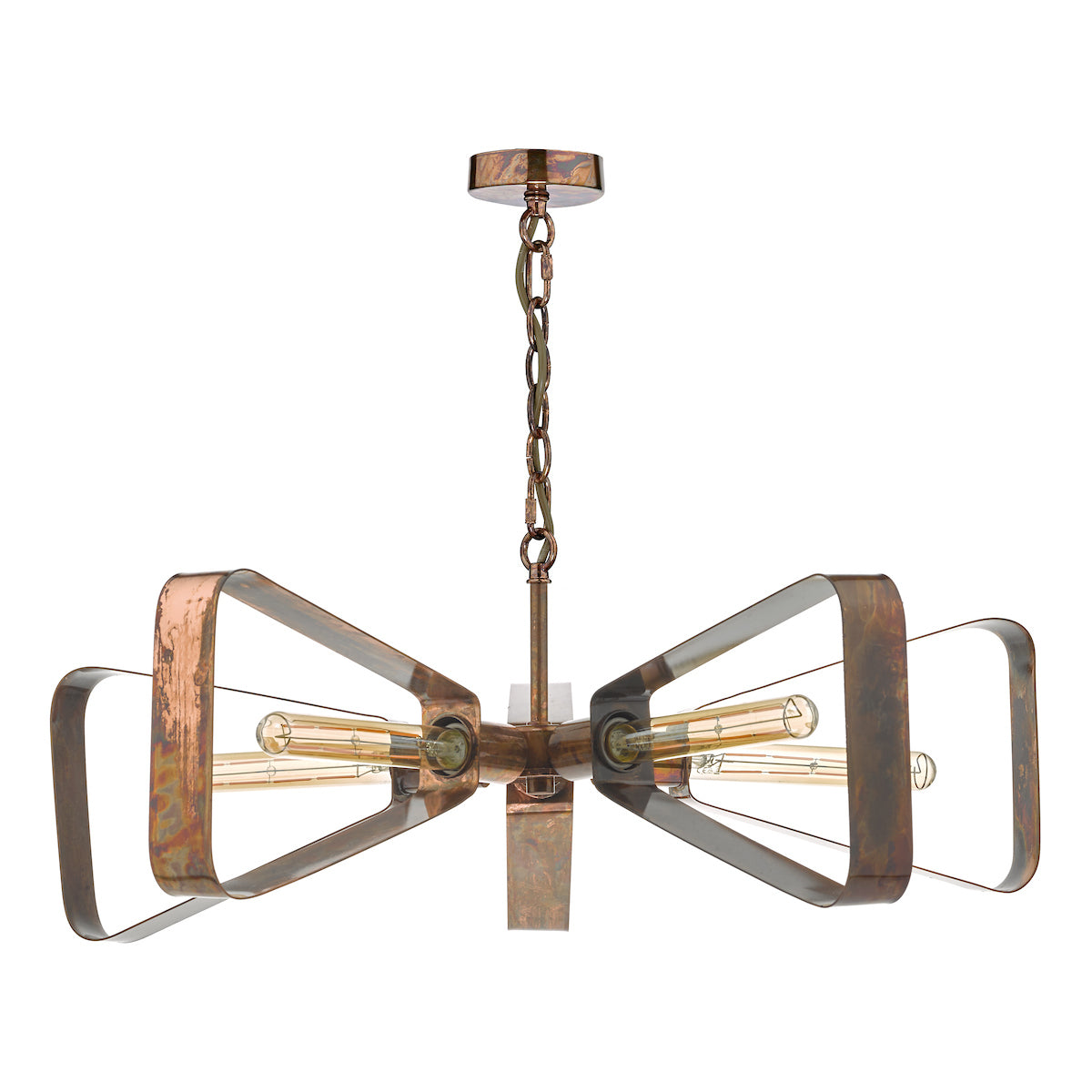 Yavanna Industrial 5 Light Pendant Oiled Copper<br>Mottled Copper